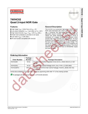 74VHC02MTC datasheet  